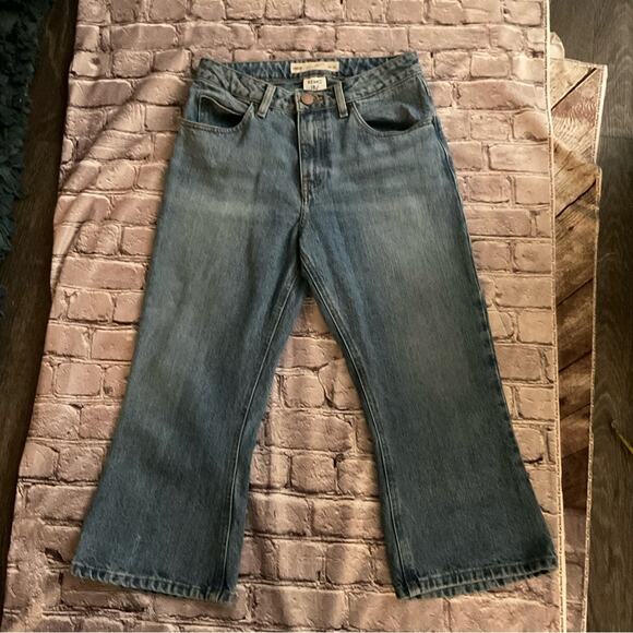 ASOS Blue Remo Key Rebel Capri Jean 28/26 Boho Vacation Classic Summer Fisherman - Picture 3 of 10